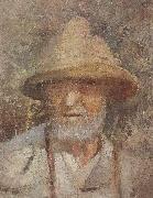 David Davies Head of a Man oil on canvas